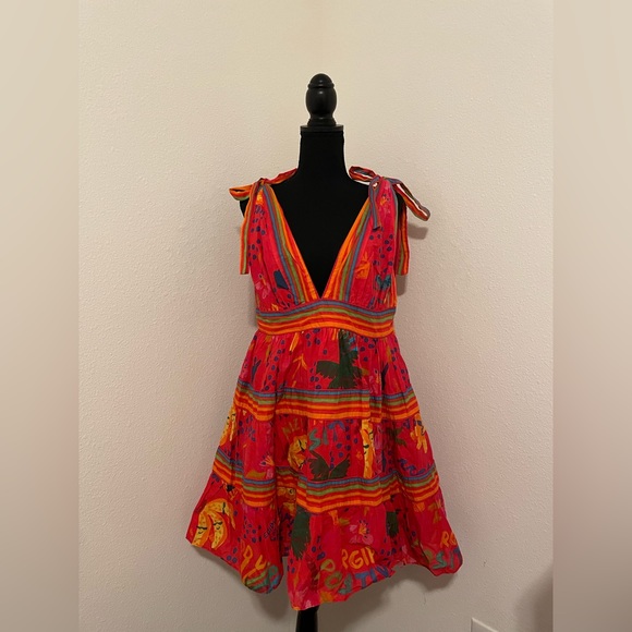 NWT FARM RIO Red Good Vibes Mini Dress - Picture 7 of 10